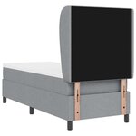 vidaXL Lit à ressorts avec matelas Gris clair 80 x 200 cm tissu