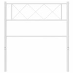 vidaXL Tête de lit métal blanc 100 cm