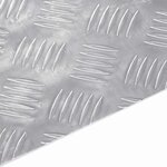 vidaXL Plaques à damier 4 Pièces Argent 50 x 30 cm Aluminium