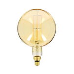 Ampoule led déco globe giant (xxl) au verre ambré  culot e27  8w cons. (60w eq.)  800 lumens  lumière blanc chaud