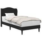 vidaXL Cadre de lit avec tête de lit Noir 90 x 190 cm Simili cuir