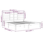 vidaXL Cadre de lit Marron miel Bois massif 200x200 cm