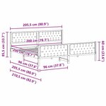 vidaXL Cadre de lit Gris clair 200 x 200 cm Pin massif