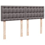vidaXL Sommier à lattes de lit avec matelas Gris 160x200 cm Similicuir
