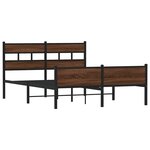 vidaXL Cadre de lit sans matelas chêne marron 140x200 cm