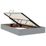 vidaXL Lit avec rangement et LED Gris clair 120 x 200 cm Polyester