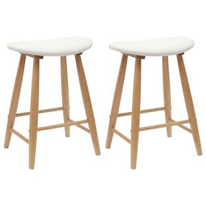 vidaXL Chaises de salle à manger 2 Pièces Naturel 46 x 37 x 63 cm