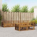 vidaXL Ensemble de canapés d'extérieur 8 pc Naturel
