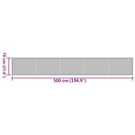 vidaXL Tapis rectangulaire noir 70x500 cm bambou