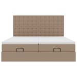 VidaXL Cadre de lit ottoman et matelas cappuccino 200x200cm similicuir