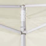 vidaXL Tente de réception pliable avec 2 parois 2x2 m Acier Crème
