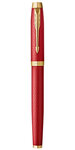 PARKER IM PREMIUM Stylo plume  Rouge  Plume moyenne  encre bleue  Coffret cadeau