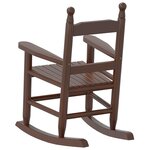 vidaXL Chaises à bascule enfants lot de 2 marron bois peuplier massif
