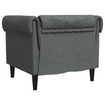 vidaXL Fauteuil Chesterfield gris foncé tissu