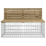 vidaXL Banc de jardin avec panier en gabion bois de pin imprégné