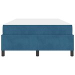 vidaXL Cadre de lit Bleu foncé et blanc 120 x 200 cm Velours
