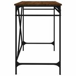 vidaXL Bureau chêne marron 100x50x75 cm bois d'ingénierie et fer