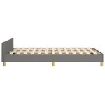 vidaXL Cadre de lit avec tête de lit gris foncé 120x190 cm tissu