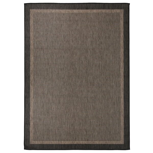 vidaXL Tapis à tissage plat d'extérieur 200x280 cm Marron foncé