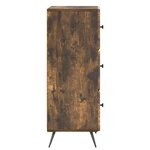 vidaXL Armoire à tiroirs Chêne fumé 33 x 34 5 x 90 cm