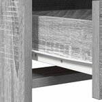 vidaXL Table de Toilette avec tiroir 2 Pièces Gris 78.5 x 41 x 135 cm