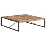 vidaXL Table basse 140x140x40 cm Bois de manguier brut