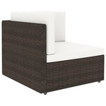vidaXL Salon de jardin 12 Pièces avec coussins Marron Résine tressée