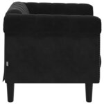 vidaXL Fauteuil noir velours