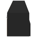 vidaXL Meubles TV muraux 2 Pièces noir 100x30x30 cm bois d'ingénierie