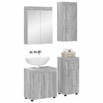 vidaXL Ensemble de mobilier de salle de bain TULUM Gris Sonoma