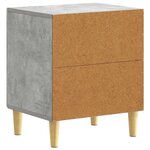 vidaXL Table de chevet Gris béton 43 x 34 5 x 50 cm Bois d'ingénierie