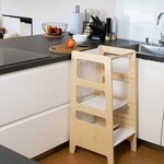 Tour d'apprentissage - CHILDREN'S SHOP - bois naturel/ blanc et tableau ardoise