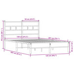 vidaXL Cadre de lit sans matelas chêne sonoma 120x200 cm