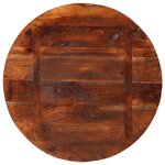 vidaXL Dessus de table Ø 90x2 5 cm rond bois massif de récupération