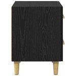 vidaXL Armoire de lit Chêne noir 40 x 35 x 47.5 cm Bois d'ingénierie