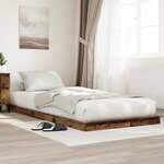 vidaXL Cadre de lit surélevé Bois ancien 76 5 x 200 cm