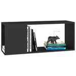 vidaXL Meuble TV Noir 80x24x32 cm Bois d'ingénierie