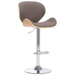 vidaXL Tabouret de bar Taupe Tissu