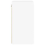 vidaXL Meuble TV mural 2 Pièces Blanc Brillant 30 x 31 x 60 cm