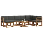 vidaXL Ensemble de canapés d'extérieur 9 Pièces Naturel et Anthracite