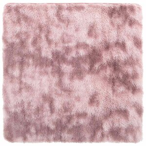 vidaXL Tapis Shaggy à poils longs NAVARRA rose poudré 160x160 cm