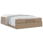vidaXL Cadre de lit avec matelas avec matelas 2 Pièces Tan PVC