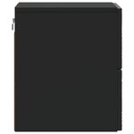 vidaXL Cabinet de chevet mural 2 pièces Noir 34 5 x 33 x 40 cm