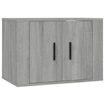vidaXL Ensemble de meubles TV 2 Pièces Sonoma gris Bois d'ingénierie