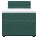 vidaXL Sommier à lattes de lit avec matelas Vert foncé 100x200 cm
