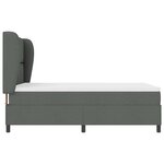 vidaXL Lit à ressorts avec matelas gris foncé  140 x 200 cm  en tissu