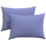 vidaXL Coussins de canapé 2 pc tissu Bleu denim 70 x 50 cm