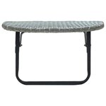vidaXL Table de balcon Gris 60x60x40 cm Résine tressée