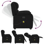 vidaXL Fauteuil de massage inclinable Noir Tissu