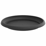 vidaXL Pots de plantes 6 Pièces Noir Ø 30 x 25 cm Plastique